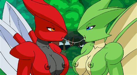 Rule 34 Breasts Color Female Female Only Kissing Multiple Females Nintendo Pikanjo Pokémon