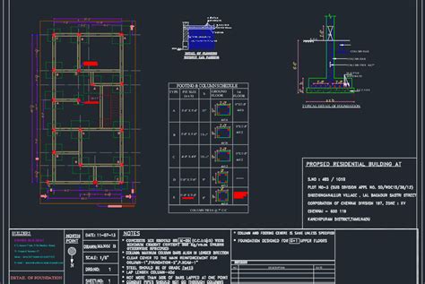 Typical Details Of Foundation Autocad Free Dwg