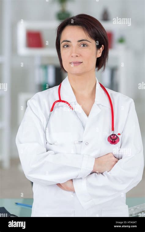 Confident Female Doctor Stock Photo Alamy