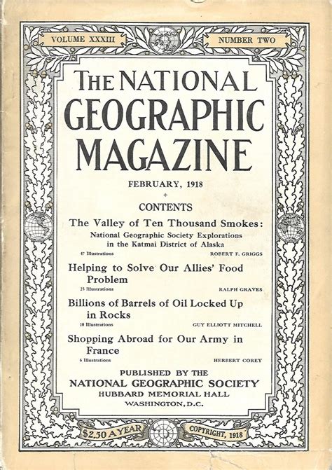 100 Years Ago February 1918 National Geographics Collectors Corner