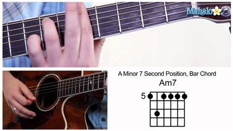 9 chord voicings, charts and sounds. How to Play an A Minor 7 (Am7) Bar Chord on Guitar (5th ...