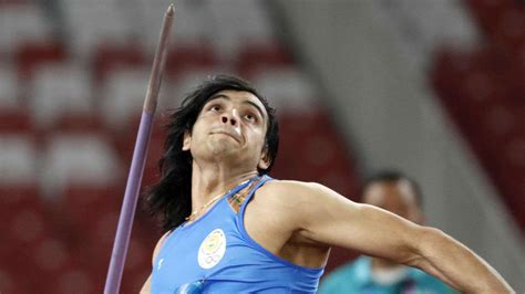 neeraj chopra javelin throw record neeraj chopra wins gold at sotteville athletics meet in