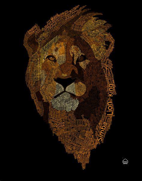 Typographic Lion By Howseholdgraphics On Deviantart
