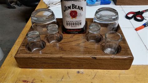 Whiskey Tray Kentucky Straight Bourbon Whiskey Jim Beam Wood Working