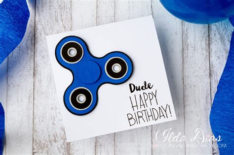 I Love Doing All Things Crafty Paper Fidget Spinner Birthday Card