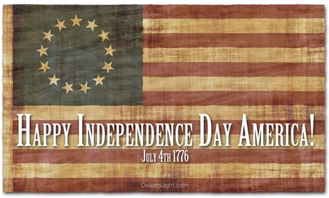 Happy Independence Day America July 4 1776 13 Star Betsy Ross Flag