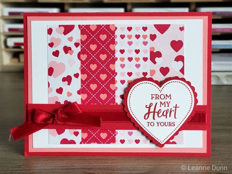 Stampin Up From My Heart Suiteheartfelt Card Created By Leanne Dunn