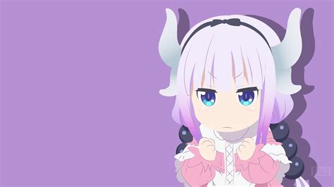 Anime Miss Kobayashis Dragon Maid Horns Kanna Kamui Minimalist