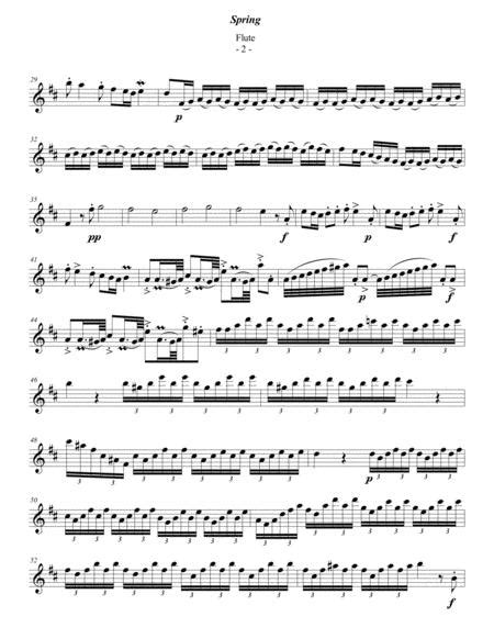 Vivaldi The Four Seasons Spring For Solo Flute By Antonio Vivaldi