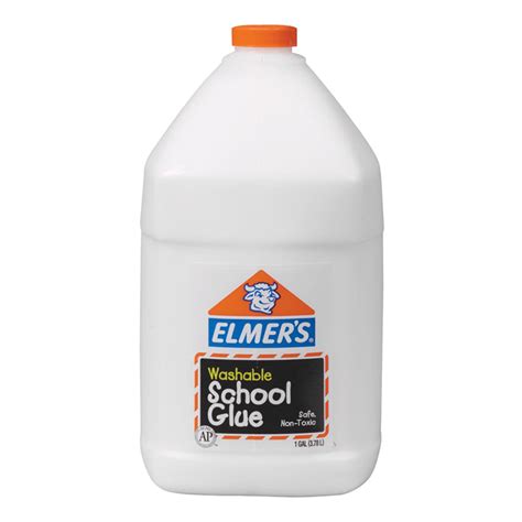 Elmers Washable School Glue 1 Gal 1 Each White Servmart