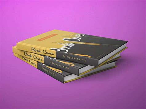 Simple Front And Back Cover Book Mockups On