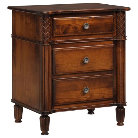 Millcraft Eminence Traditional Solid Wood 3 Drawer Nightstand Wayside