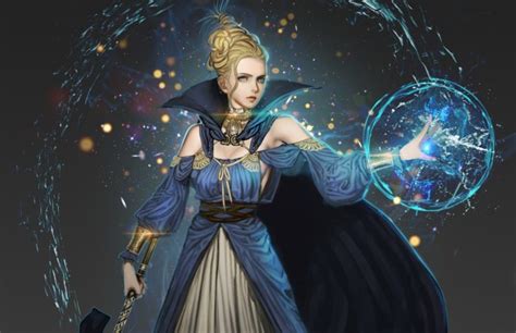 Magician Fantasy Art Women Wallpapers Hd Desktop And Mobile Backgrounds