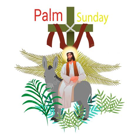 Palm Sunday Religious Clipart Vector Palm Sunday Hosanna To The King