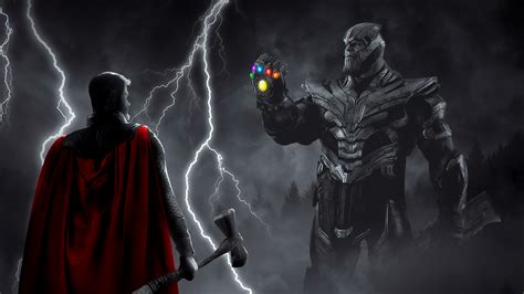 Thor Vs Thanos War 4k Wallpaperhd Superheroes Wallpapers4k Wallpapers