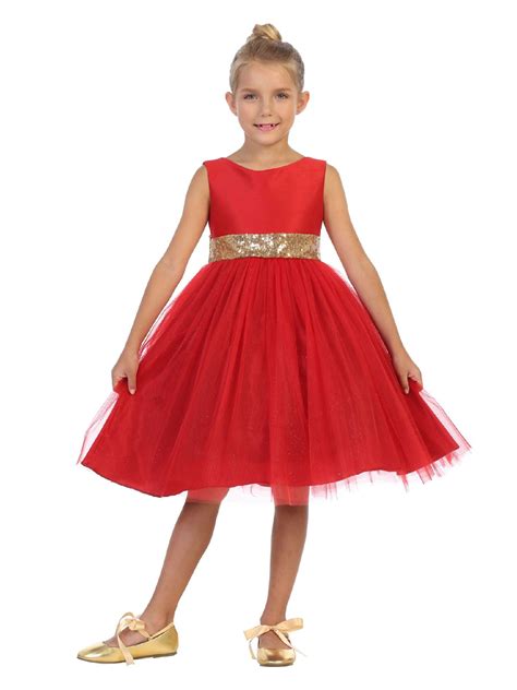 Kids Dream Kids Dream Little Girls Red Sequin Glitter Tulle Christmas