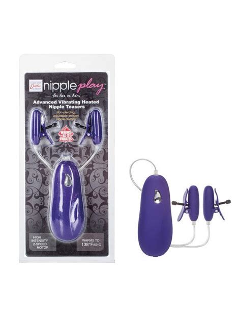 Nipple Play Advanced Vibrating Heated Nipple Teasers Purple