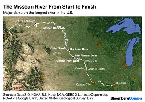 Missouri River Location On Us Map