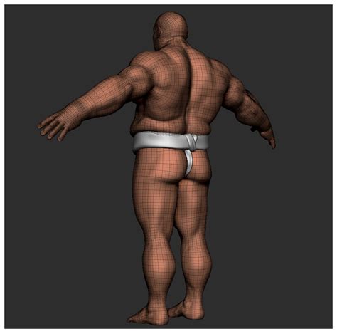 artstation fat guy base mesh styized realistic zbrush e honda sumô resources
