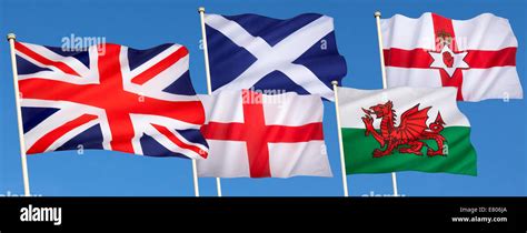 Home Nations International Hand Waving Flags Scotland Ireland England