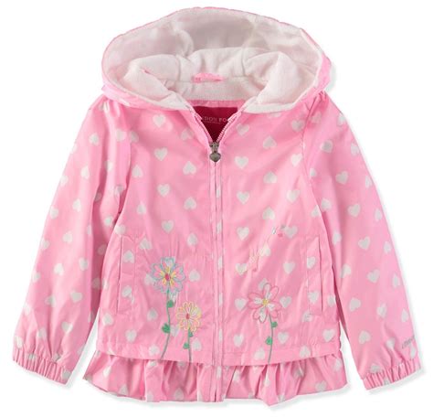 London Fog Girls Toddler Midweight Fleece Lined Jacket Tasha Pink 4t