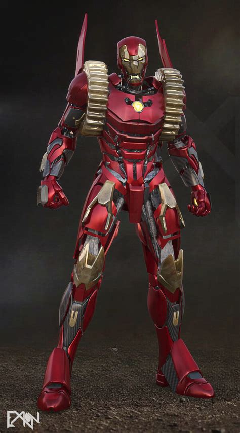 Exion Designs Iron Man Mk63 Godbuster Armor 3d