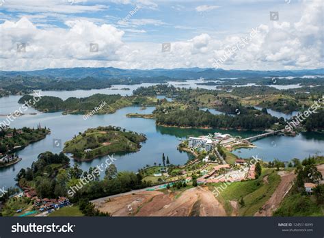 Skyline Top Guatape Islands Lakes Rivers Stock Photo 1245118099