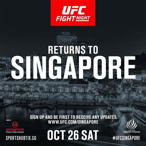 Đón Chờ Giải Vô địch đối Kháng Ufc Fight Night Singapore 2019 Sắp