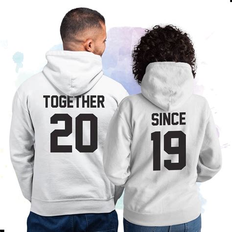 Together Since Couple Hoodies Matching Hoodies Personalized Couple Hoodie