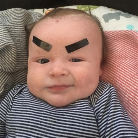 Fake Eyebrows On Babies Is Hilarious 15 Pics