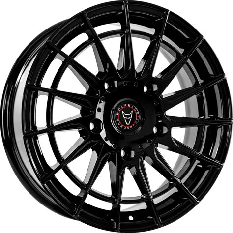 8x18 Wolfrace Eurosport Aero Super T Gloss Black Alloy Wheels Alloy