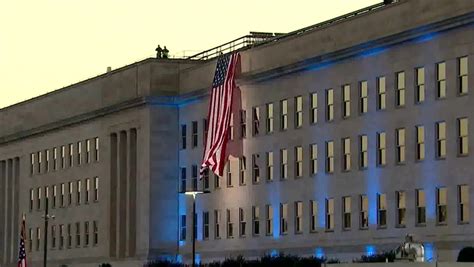 Moment Us Flag Is Unfurled At Pentagon To Mark 911 Anniversary News