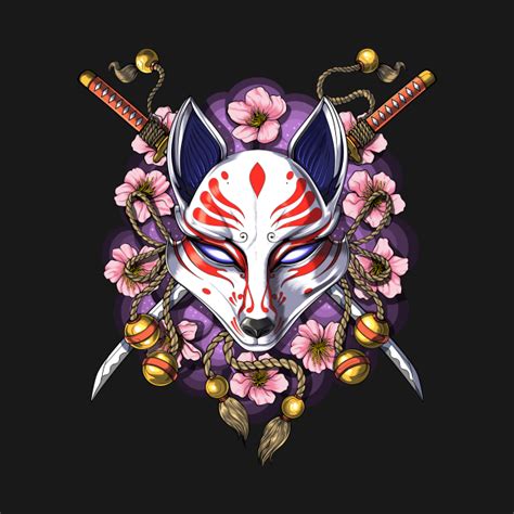 Japanese Kitsune Fox Mask Kitsune Mask T Shirt Teepublic