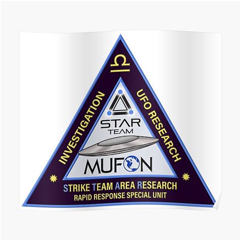 Mufon Mutual Ufo Network Triangular Star Team Patch Artwork Poster