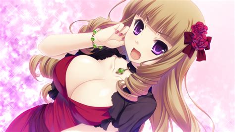 saeki hokuto honoue maki and sora no mukou de sakimasu you ni game cg 1girl breasts