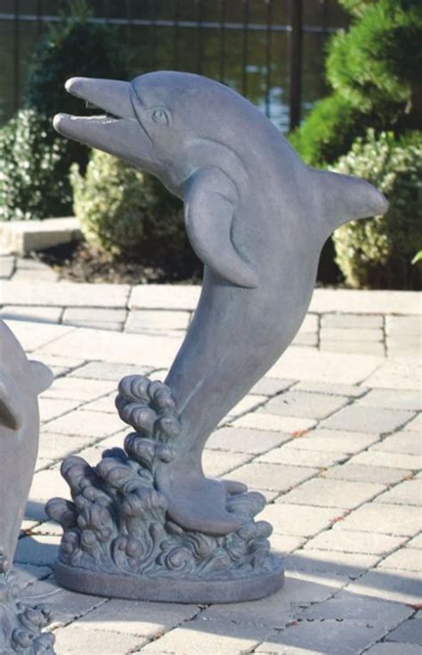 Dolphin On Wave Piped Sculpture Large Sculpture Dolphins Dolphin Decor