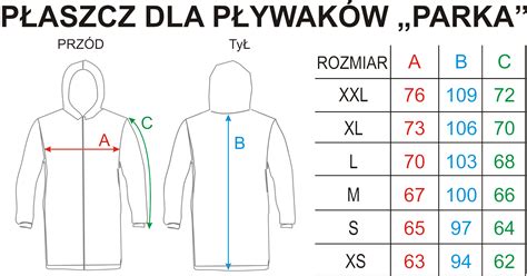 Tabela Płaszcz Rozgrzewkowy Producent Odzieży Sportowej