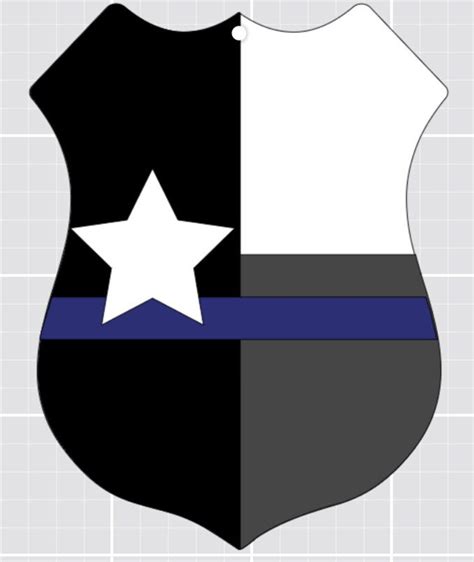 Thin Blue Line Texas Flag Badge Etsy