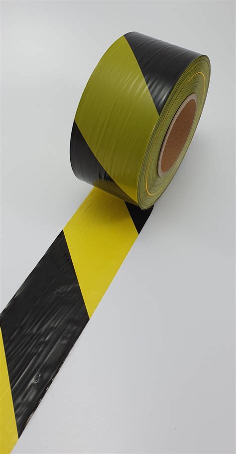 Non Adhesive Warning Tape Blackyellow 70 Mm X 500 Mtr Products