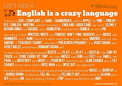 English Is A Crazy Language In Other Words