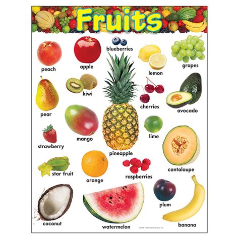 Fruits Learning Chart T 38247 Trend Enterprises Inc