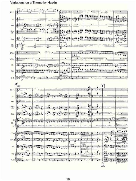 Variations On A Theme By Haydn 海顿主旋律变奏曲（四）总谱歌谱下载搜谱网