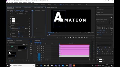 Open premiere to build a new project: Text Effect Animation in Adobe Premiere Pro - YouTube
