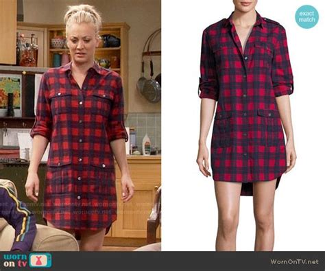 Pennys Red Plaid Shirtdress On The Big Bang Theory Outfit Details