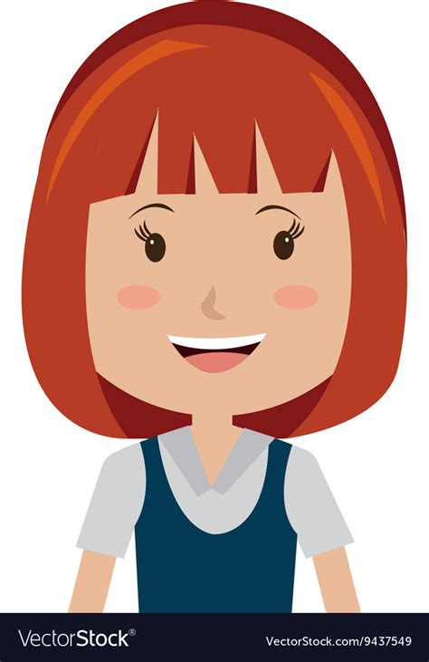 Smiling Avatar Girl Graphic Royalty Free Vector Image