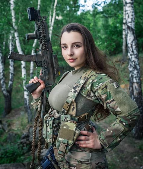 Image May Contain One Or More People People Standing And Outdoor Military Girl Girl Guns