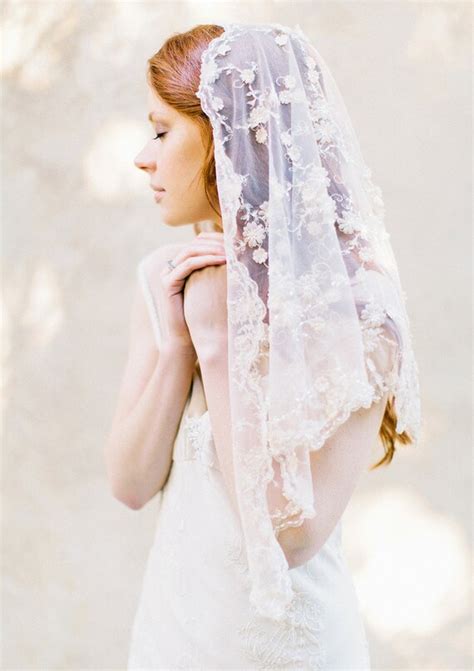 Bridal Veil Wedding Veil Blush Pink Floral Beaded Veil