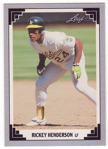 Maybe you would like to learn more about one of these? 1991 Leaf #101 RICKEY HENDERSON | Rickey henderson, Henderson, Baseball cards