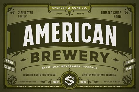 American Brewery Font On Behance
