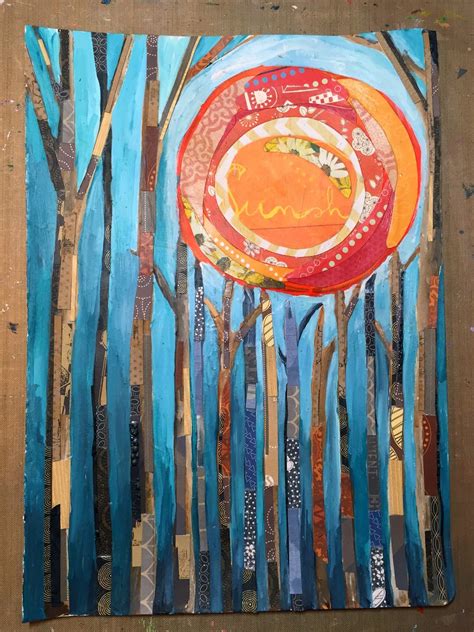 Mixed Media Painted Paper Collage By Gwen Lafleur Using Stencilgirl